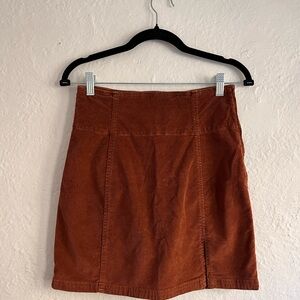 Free People Terracotta Pencil Skirt